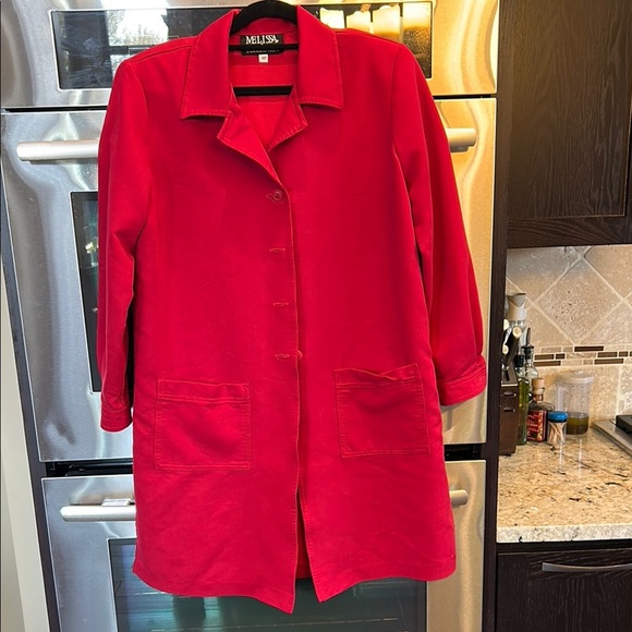 Melissa‎ Red Trench Coat Classic Mid-Length - Picture 1 of 4